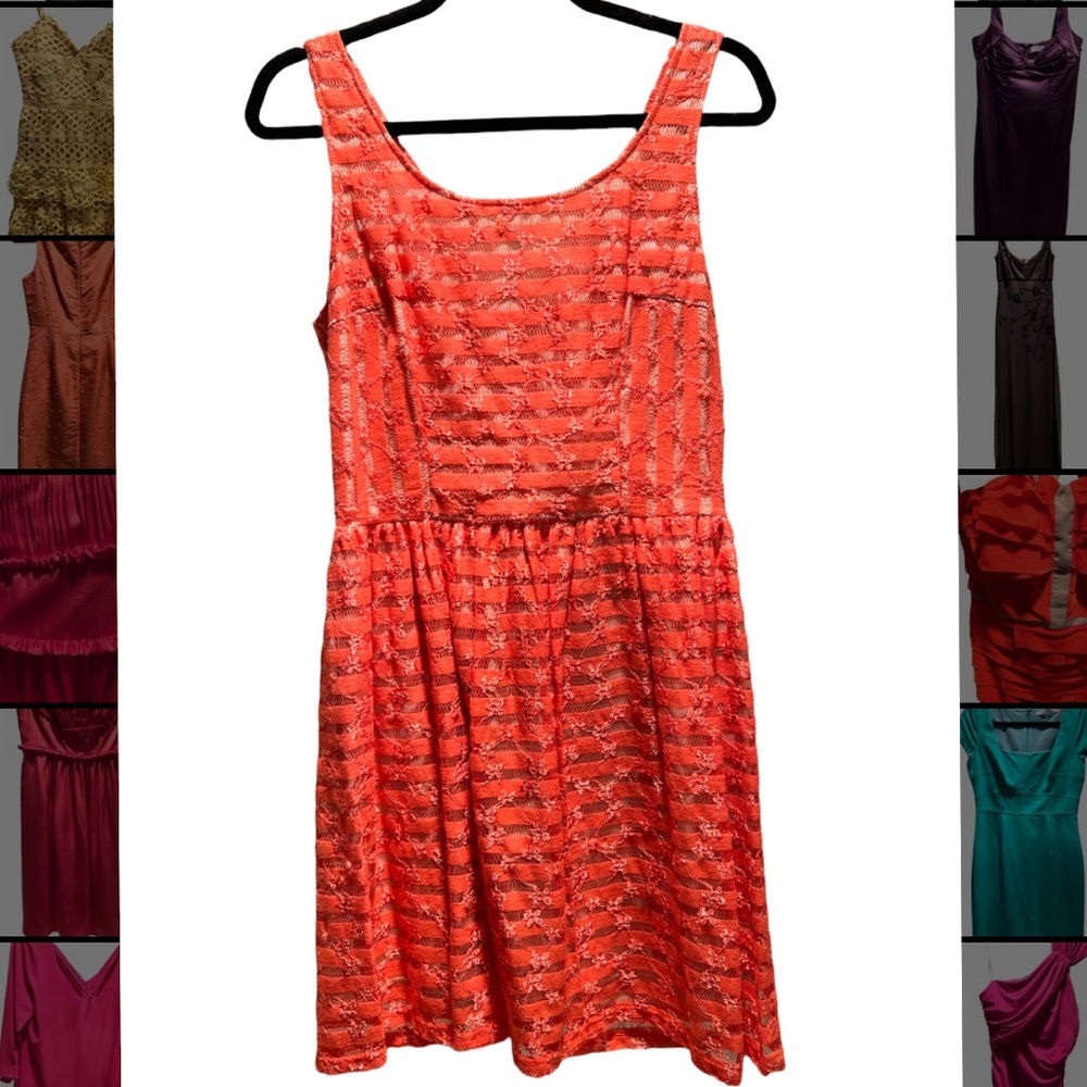 Love…Ady Orange Lace Dress